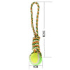 Colorful Pet Toy Pull Hand Funny Cotton Rope with Tennis Ball For Dogs Playing