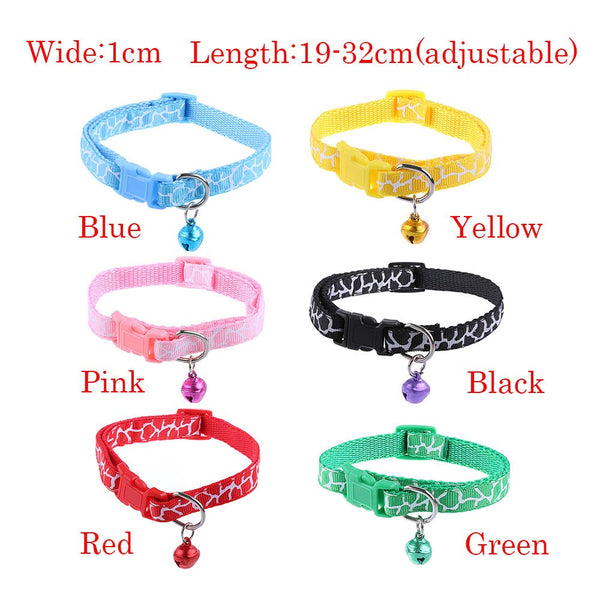 Thunder Pattern Cat Kitten Neck Collar with Cute Bell