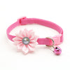 Floral Style Cat Kitten Neck Collar With Bell
