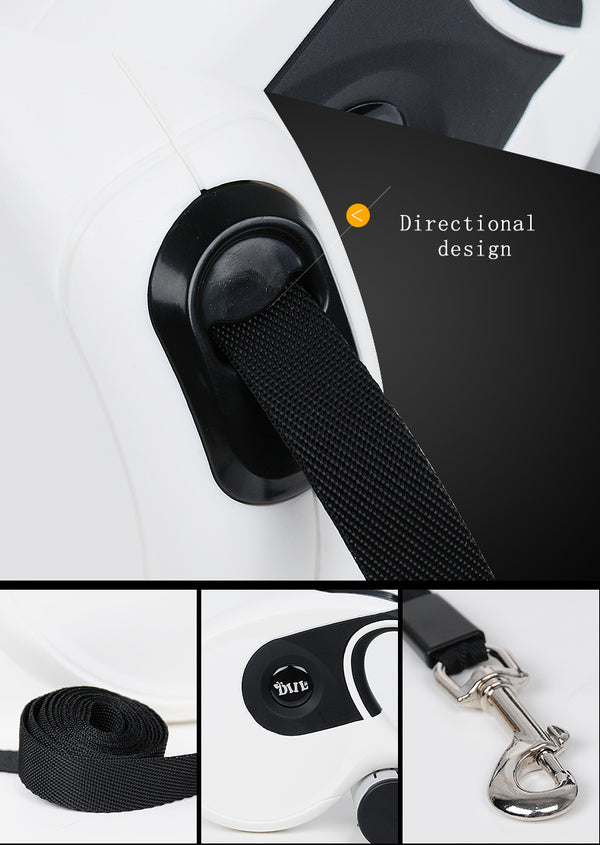 Automatic Reflective Pet Leash Nylon Ribbon Retractable Extendable Walking