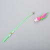 Plastic Teaser Stick with Mouse Elastic Rope Cat Kitten Toy