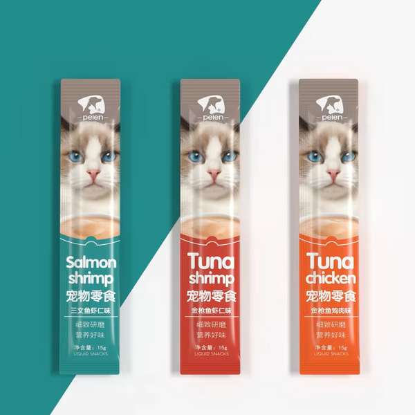 Cat Snacks Strips Sticks Creamy Treat Food Tuna Chicken