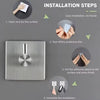 Stainless Steel Self Adhesive Hooks Home Organizers Door Kitchen Tile Bath Keys Holder