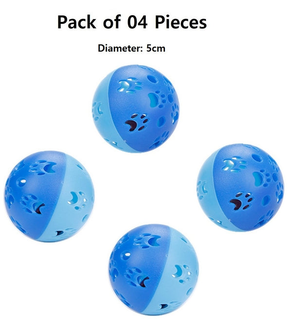 Cat Plastic Ball with Jingle Bell Toy Funny Interactive Pet Kitten