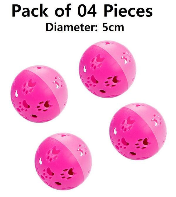 Cat Plastic Ball with Jingle Bell Toy Funny Interactive Pet Kitten