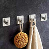 Stainless Steel Self Adhesive Hooks Home Organizers Door Kitchen Tile Bath Keys Holder