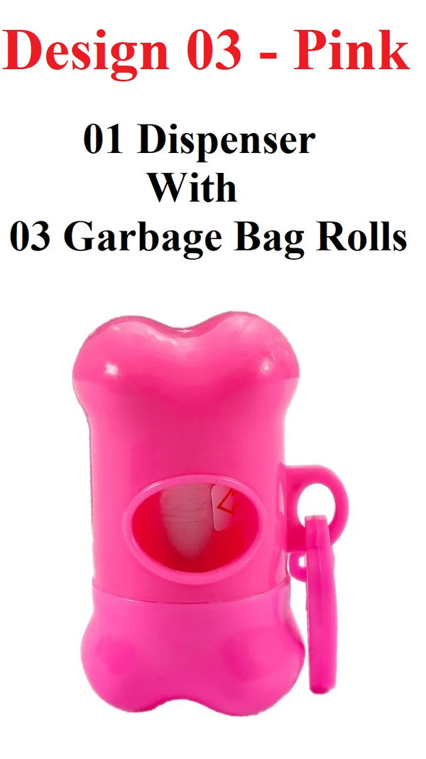 Baby and Pets Poo Dispenser Garbage Bags Disposal Bone and Capsule Shape Box With Roll