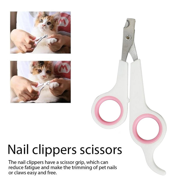 Stainless Steel Cat Dog Pets Nail Cutter with Toe Care Scissors Clippers