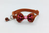 Polka Dots Bow Style Cat Kitten Neck Collar With Bell