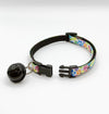 Cat Kitten Paw Pattern Neck Collar with Big Bell Pet Hand Made Adjustable