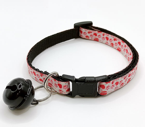 Pet Cat Kitten Neck Collar With Big Bell Hand Made Adjustable