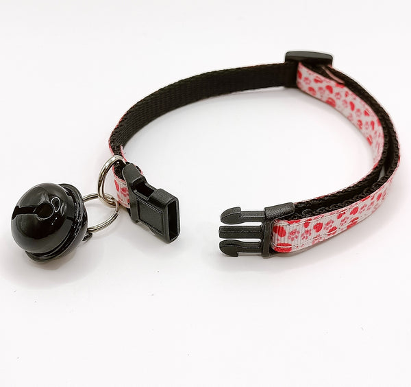 Pet Cat Kitten Neck Collar With Big Bell Hand Made Adjustable