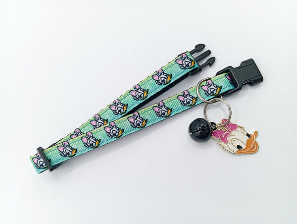 Duck Pendant Cat Kitten Neck Collar Black Buckle with Bell