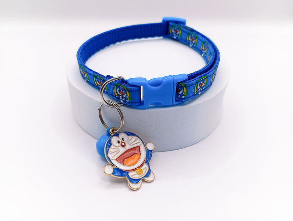Doraemon Pendant Cat Kitten Neck Collar Blue Buckle with Bell