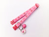 Pink Panther Face Pendant Cat Kitten Neck Collar Pink Buckle with Bell