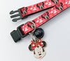 Cat Kitten Black Neck Collar with Minnie Mouse Pendant