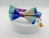 Hand Made Scarf Bow Style Cat Kitten Neck Collar With Golden Bell