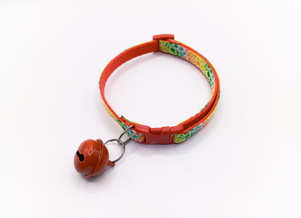 Cat Kitten Neck Collar with Big Bell Pet Red Hand Made Adjustable