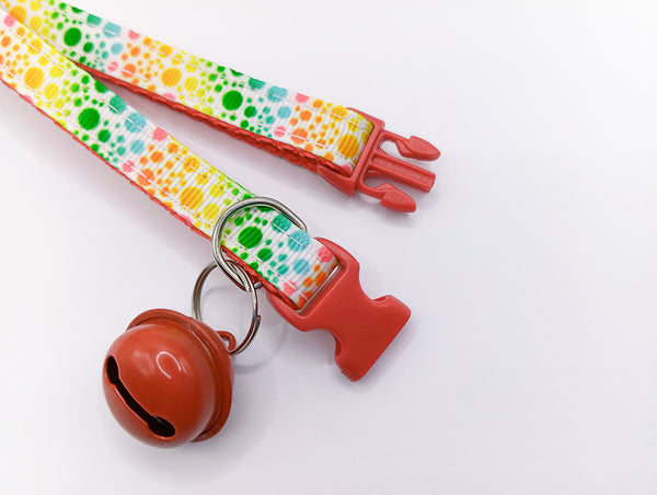 Cat Kitten Neck Collar with Big Bell Pet Red Hand Made Adjustable