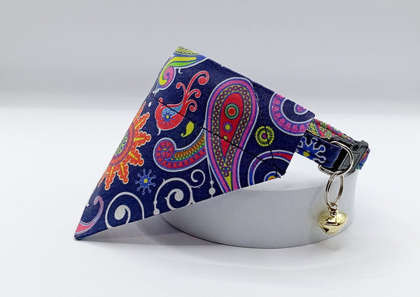 Hand Made Scarf Bow Neck Collar with Bell Cat Kitten Nylon Style