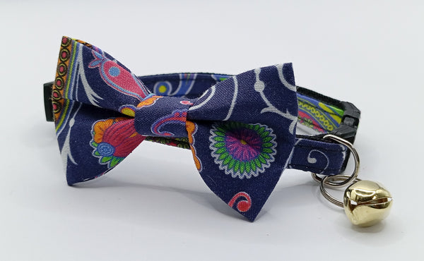 Hand Made Scarf Bow Neck Collar with Bell Cat Kitten Nylon Style