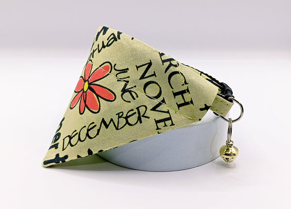 Cat Kitten Nylon Style Hand Made Scarf Bow Neck Collar with Bell