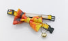 Pet Cat Kitten Hand Made Fabric Scarf Bow Neck Collar Golden Bell