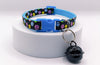 Quick Release Blue Buckle Big Bell Hand Made Cat Kitten Adjustable Neck Collar