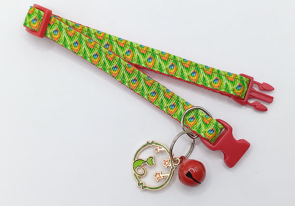 Adjustable Kitten Cat Red Neck Collar with Pendant