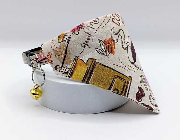 Cat Kitten Hand Made Pet Bow Neck Collar with Fabric Scarf