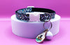 Cat Kitten Adjustable Black Neck Collar with kitty Pendant White Bell
