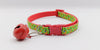 Red Quick Release Buckle and Big Bell Pet Cat Kitten Hand Made Neck Collar