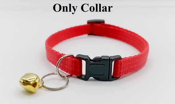 Pet Cat Kitten Leash Adjustable Neck Collar with Golden Bell