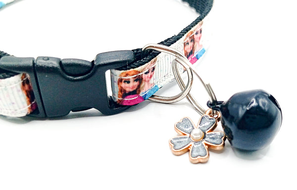 Cat Kitten Pet Elsa Neck Collar with Floral Pendant
