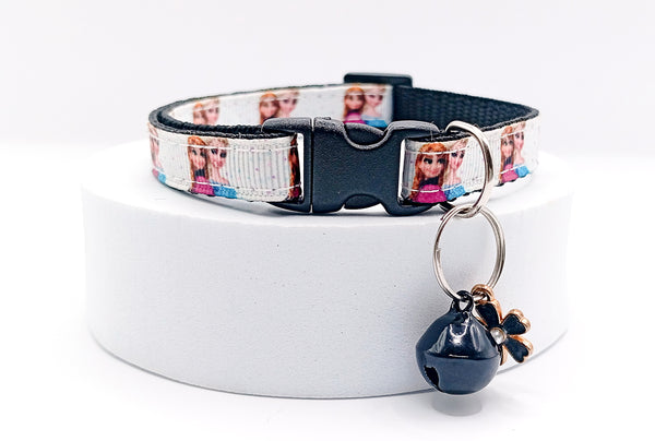 Cat Kitten Pet Elsa Neck Collar with Floral Pendant