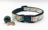 Cat Kitten Pet Paw Printed Neck Collar with Bow Pendant