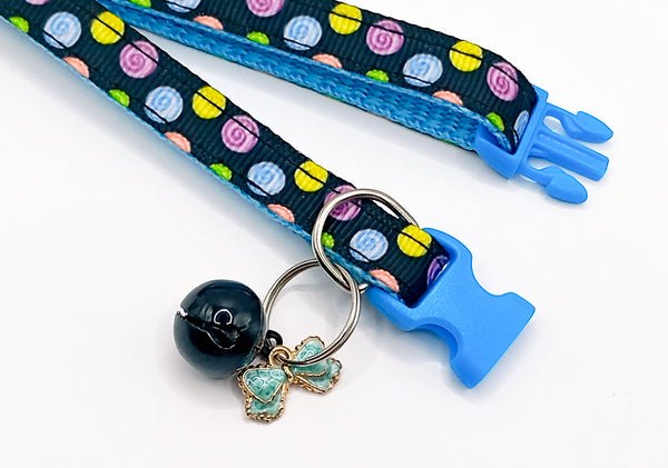 Cat Kitten Pet Adjustable Neck Collar with Bow Pendant