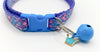 Glitter Mermaid Print Pet Cat Neck Collar with Beautiful Pendant Blue Buckle