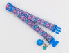 Glitter Mermaid Print Pet Cat Neck Collar with Beautiful Pendant Blue Buckle