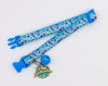 Cat Kitten Pet Adjustable Neck Collar with Beautiful Pendant Blue Buckle