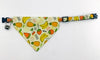 Fruits Pattern Cat Pet Kitten Hand Made Fabric Scarf Neck Collar with Silver Bell