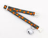 Hand Made Orange Printed Pet Cat Kitten Adjustable Neck Collar with Big Bell
