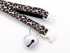 Hand Made Leopard Printed Pet Cat Kitten Adjustable Neck Collar with Big Bell
