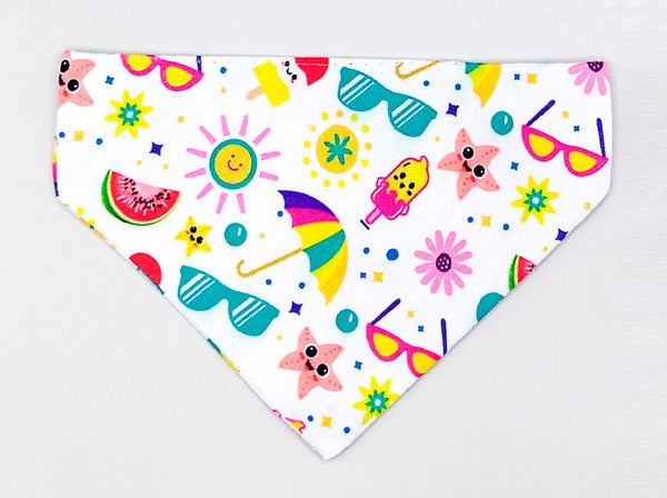 Multi Pattern Cat Pet Kitten Hand Made Fabric Bow, Scarf Neck Collar with Silver Bell