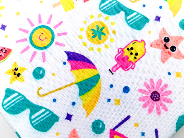 Multi Pattern Cat Pet Kitten Hand Made Fabric Bow, Scarf Neck Collar with Silver Bell