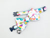 Multi Pattern Cat Pet Kitten Hand Made Fabric Bow, Scarf Neck Collar with Silver Bell