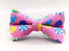 Candy Pattern Cat Pet Kitten Hand Made Fabric Bow, Scarf Neck Collar with Silver Bell