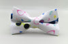 Glasses Pattern Cat Pet Kitten Hand Made Fabric Bow, Scarf Neck Collar with Bell