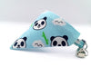 Panda Face Pattern Cat Pet Kitten Hand Made Fabric Bow, Scarf Neck Collar with Bell