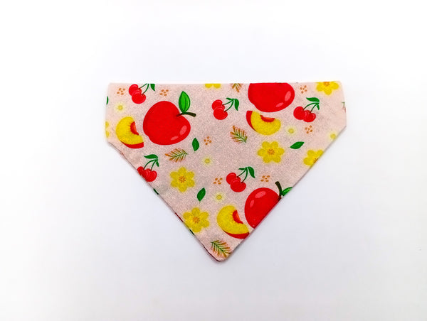 Apple Pattern Cat Pet Kitten Hand Made Fabric Bow, Scarf Neck Collar with Bell